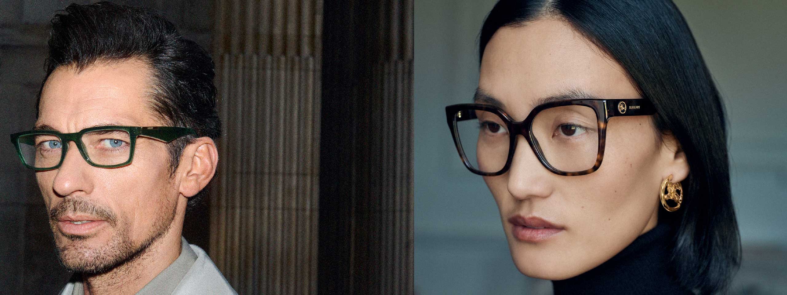 Burberry: Mann und Frau mit Brille